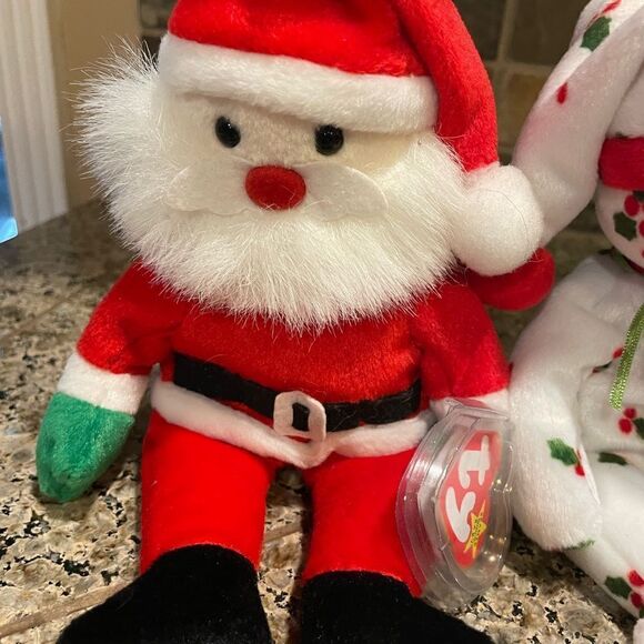 TY Santa and Holly Berry Bear 1998 NWT - Picture 2 of 9